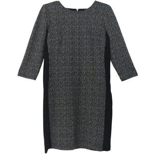 ALYXdress Women's Black and White Textured Shirt Dress Size 6 3/4 Sleeve.